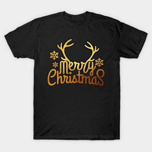 Merry Christmas with Antlers T-Shirt